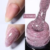 Hivava  -  7ml Sparkling Glitter Rubber Base Gel Nails Shining Glitter Semi Permanent Soak Off UV LED Varnish All for Manicure