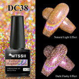 Hivava  -  7ml Cat Magnetic Gel Nail Polish Semi Permanent Dynamic Glitter Reflective Nail Gel Soak Off UV Gel Nail Art Varnish