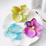 Hivava  Phalaenopsis Simulated Flower Hair Clips Side Bangs Women Barrette Hairpin Hair Accessories Ladies Wedding Party Styling Tools