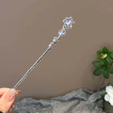 Hivava  -  Vintage Moonstone Hair Sticks for Women New Chinese Style Metal Long Tassel Chain Hair Pins Headwear Hair Accessories