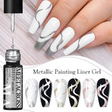 Hivava  -   5ml Sliver Metallic Liner Gel Nail Polish Super Bright Mirror Effect Painting Drawing Line Graffiti Stripe Nail Art