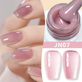 Hivava  -  Jelly Nude Gel Nail Polish 10ml Light Pink Peach Translucent Color UV Light Cure Gel Varnish Nail Art DIY at Home