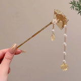 Hivava  -  Retro Chinese Style Tassel Hair Clip For Women Hair Stick Pins Flower Handmade Hairpins Charm Jewelry Accessories Hair Ornaments