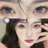 Hivava  -  2pcs Yearly Contact Lenses Eye Cartoon Eye Large Diameter Lens Natural Student Color Cosmetics with Diopter Myopia Lens