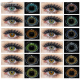 Hivava 1Pair Colored Contact Lenses for Eyes 3Tone Series Eye Makeup Beauty Contact Lenses Eye Cosmetic Color Lens Eyes