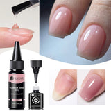 Hivava  -  30ml Refilled Rubber Base Gel Big Capacity Crystal Nude Pink Clear Soak Off UV LED Nail Art Varnish Constructed Gel