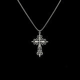 Hiava  -  Gothic Big Zircon Cross Necklace Unisex Y2K Irregular Goth Large Cross Pendant Necklaces  for Men Women Couple Necklace Jewelry