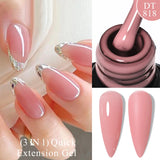 Hivava  -  7ml Nude Pink Clear Rubber Base Gel Nail Polish For Nails Semi Permanent UV Gel LED Nail Art Varnish Manicure