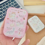 Hivava  Sweet Cute Cat Contact Lens Case Cartoon Cosmetic Lens Container Portable Travel Set Spectacle Case Storage Lens