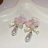 Hivava Chateau en Rose Cottagecore Princesscore Fairycore Coquette Kawaii Earrings