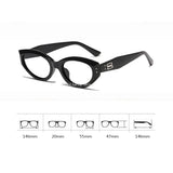 Hivava  -  Korea Oval Black Glasses Frame Women Lovely INS No Makeup Plain Glasses Men Eyewear Cute Decorative Computer Glasses