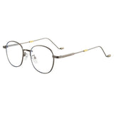 Hivava  Korean Alloy Ins Anti-blue Round Glasses Men Lovely Plain Glasses Women Eyewear Cute Decorative Computer Glasses