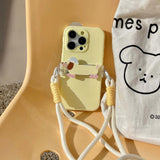 Hivava  Cute Dachhund Rope Summer Yellow Fundas For Iphone 14Pro 13 15 Pro Max 15Pro 14 15promax 13ProMax Ins Phone Case Protector