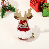 Hivava  -  Christmas Deer Hairpin Girls Women Fashion Anlter Bow Hair Clip Red Cute Elk Hairpins Side Clip Plush Snowflake Hair Accessories