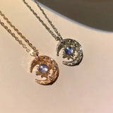 Hivava Star Moon Pendant Necklaces for Women Simple Clavicle Chain Fashion Jewelry Accessories