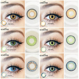 Hivava   Color Contact Lenses for Eyes 2pcs Blue Color Contact Lenses Yearly Cosmetic Contact Lenses  Beauty Makeup Color Lens