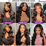 Hivava  32inch Body Wave 4x6 5x5 Glueless Wigs Human Hair PrePlucked Human Hair Wigs For Black Women 13x4 13x6 Lace Front Wigs Bling