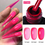 Hivava  -  7ml Red Pink Fluorescent Reflective Gel Nail Polish Glitter Sparkly Neon Semi Permanent UV LED Gel Nail Art Varnish