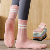 Hivava  Yoga Socks Non-slip Silicone Fitness Socks Cotton Mid-tube Stockings Yoga Pilates Gym Floor Sports Socks Indoor Sportswear