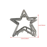 Hivava   -  6.5cm Alloy Star Hair Claw Clamp Girls Punk Sliver Ponytail Hair Clip Korean Hair Accessories Headwear Fashion Hair Crab Clips