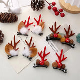 Hivava  -  New Year Christmas Hair Pin Children Barrettes Bow Deer Santa Claus Kids Christmas Headwear Girls Kids Hair Accessories