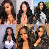 Hivava  180% Density 32 34inch Lace Front Human Hair Wigs For Black Women Brazilian Body Wave Lace Wigs 4x4 Lace Closure Wig Bling Hair