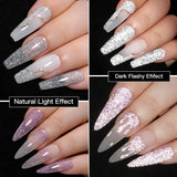 Hivava  -  Reflective Glitter Gel Pink Sparkling Sequins Gel Nail Polish Soak Off UV Nail Gel Semi-permanent Nail Art Decoration