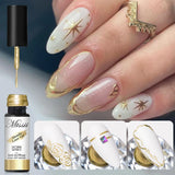 Hivava  -  5ml Metallic Liner Painting Gel Nail Polish Chrome Rose Gold Silver Super Bright Mirror Effect Drawing Gel Nail Varnish