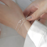 Hiava  -  New Fashion Silver Colour Pearl Bracelet Sparkling Exquisite Simple Women Fine Jewelry Accessories Wedding Party Gift