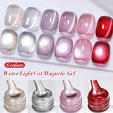 Hivava  -  10ml Silver Water Light Cat Magnetic Gel Nail Polish Nail Supplies Vernis Semi Permanent Gel for Fall Winter Nails