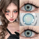 Hivava  -  1 Pair New Green Contact Lenses Fashion Pupils Myopia Eye Yearly Korean Natural Lenses Blue Iris Lens High Quality Lenses