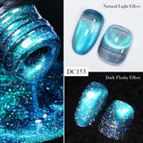 Hivava  -  7ml Cat Magnetic Gel Nail Polish Semi Permanent Dynamic Glitter Reflective Nail Gel Soak Off UV Gel Nail Art Varnish