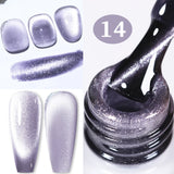 Hivava  -  10ml Silver Water Light Cat Magnetic Gel Nail Polish Nail Supplies Vernis Semi Permanent Gel for Fall Winter Nails