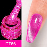 Hivava  -   7ml Pink Purple Reflective Gel Nail Polish Glitter Semi-permanent UV Gel LED Nail Supplies Nail Art Varnish Manicure