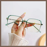 Hivava Ins Fashion Anti-Blue Light Myopia Glasses Women Big Frame Eyewear Optical Spectacle Eyeglasses Computer Glasses Men