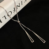 Hivava Popular Geometric Sweater Box Chain Female  Long Necklace For Women Adjustable Fine Jewelry Wedding Party Birthday Gift