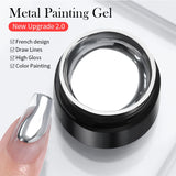 Hivava   -  White Black Painting Gel Polish 5ml Professional Super Texture Line Flower Drawing Gel Soak Off UV Nail Art Gel