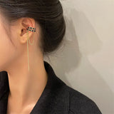 Hivava  -  1 Pc Multi Layer Chain Ear Cuff Earrings Long Tassel Piercing Stud Earring Women's Clip Earrings EarClip Jewelry