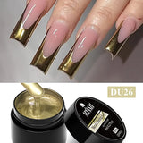 Hivava  -  8ml Metallic Painting Nail Gel Polish Gold Silver Creative Elastic Nail Gel for PaintingDrawing Magic Mirror Gel Varnish