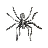 Hivava  -  Exaggerated Black Sparkling Crystal Large Spider Brooch for Women Autumn and Winter Suit Coat Chest Flower Pin