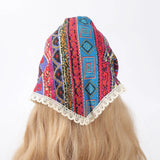 Hivava   -  Bohemia Headband Hairbands Turban Hair Scraf Summer Printing Fringe Triangle Bandana Women Fashion Hair Accessories