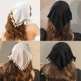 Hivava   -  Bohemia Headband Hairbands Turban Hair Scraf Summer Printing Fringe Triangle Bandana Women Fashion Hair Accessories