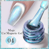 Hivava   -  Mint Green Color Cat Magnetic Gel Nail Polish Sparkle Glitter Gel Varnis Semi Permanent 10ml for Summer Manicure DIY