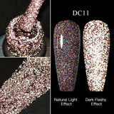 Hivava  -  Reflective Glitter Gel Pink Sparkling Sequins Gel Nail Polish Soak Off UV Nail Gel Semi-permanent Nail Art Decoration