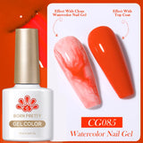 Hivava  -  10ml Watercolor Nail Gel Clear Transparent Gradient Flower Effect Semi Permanent Soak Off UV LED Gel Nail Polish