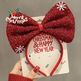 Hivava  -  Christmas Bow Tie Hair Band Cartoon Hair Clip Merry Christmas Holiday Party Headband Gifts Children's Cosplay Hair Accessories