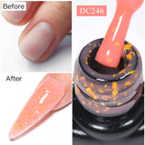 Hivava  -   7ML Pink Glitter Quick Extension Gel Nail Polish Pink Gold Foils Effect Vernis Semi Permanent UV Gel Nail Art Hard Gel