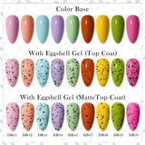 Hivava  -   6ml Nail Gel Eggshell Gel Nail Polish Transparent Gel Soak Off Nail Art Gel  UV LED Varnish With Any Color Base Top Coat