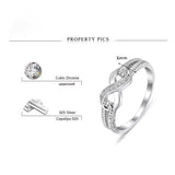 Hivava  -  Lucky Letters 8 Shaped Rings For Women Real Color Cubic Zirconia Eternity Jewelry Female Wedding Gift