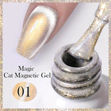 Hivava   -  Mint Green Color Cat Magnetic Gel Nail Polish Sparkle Glitter Gel Varnis Semi Permanent 10ml for Summer Manicure DIY